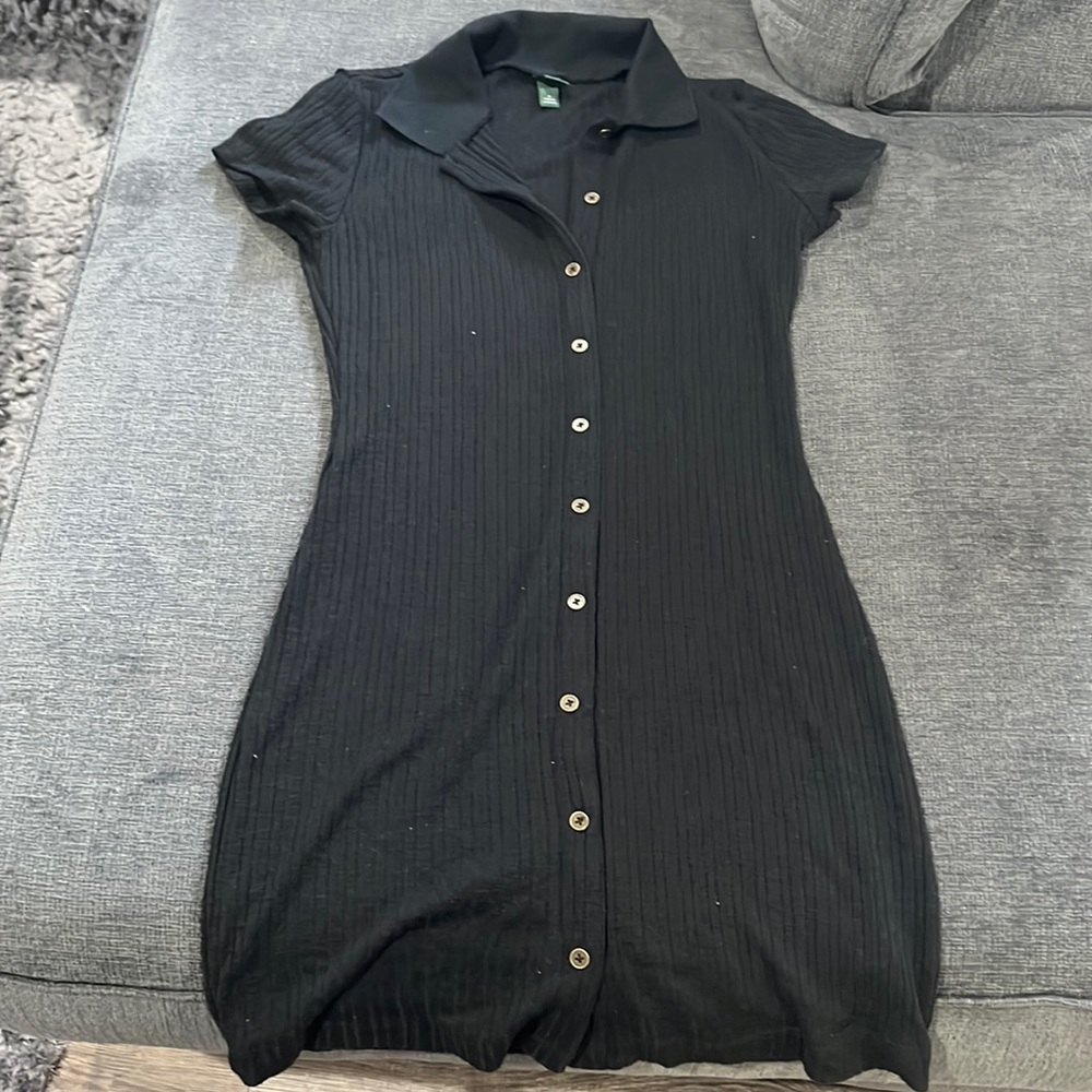 Target faux button down mini dress